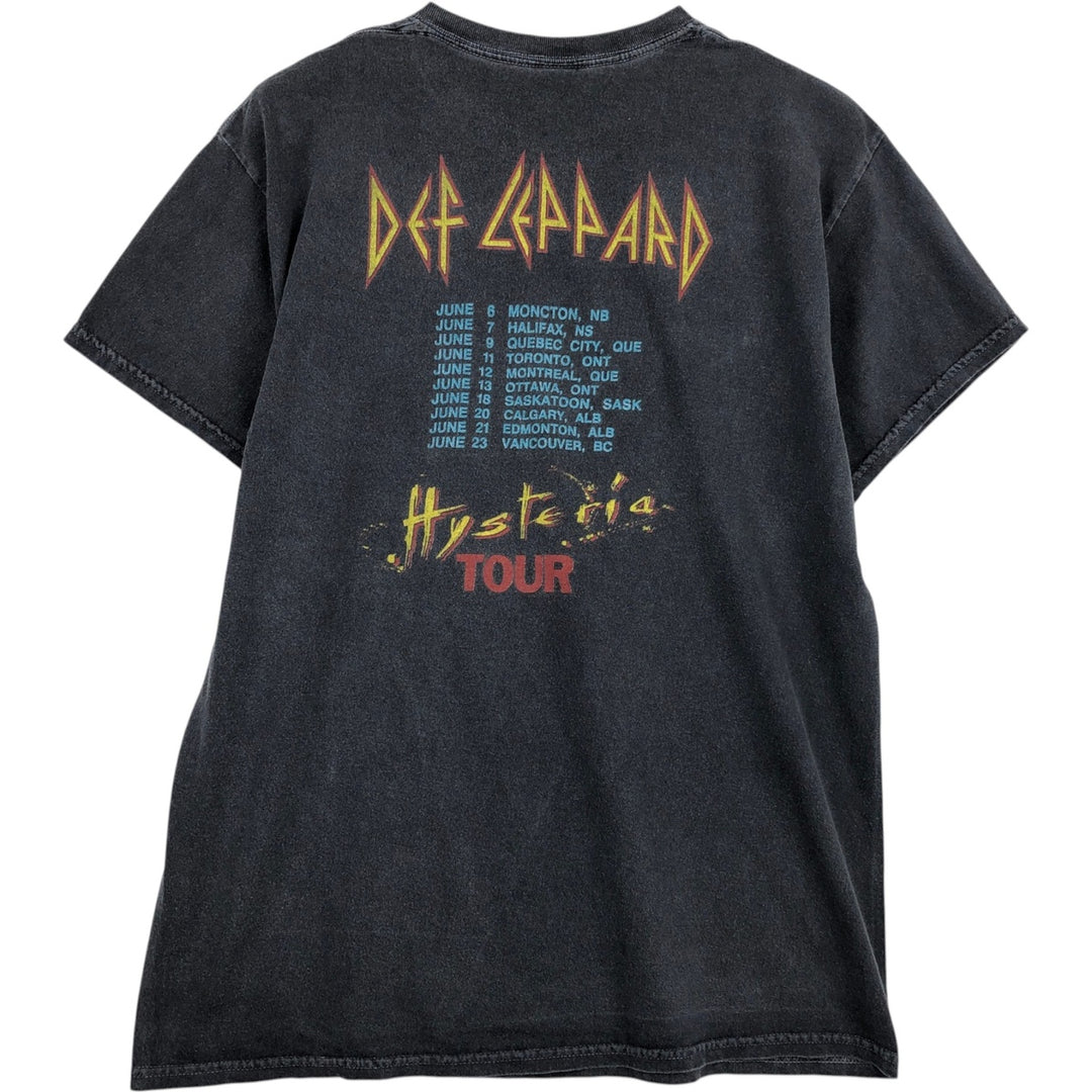 DEF LEPPARD Def Leppard Band T-shirt Band T Men's M size cotton gray type Vintage Second Hand