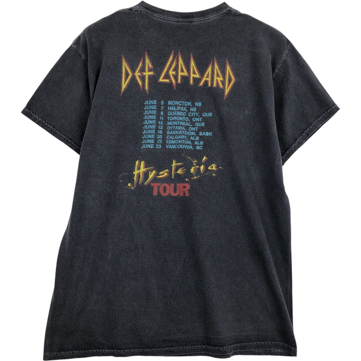 DEF LEPPARD Def Leppard Band T-shirt Band T Men's M size cotton gray type Vintage Second Hand