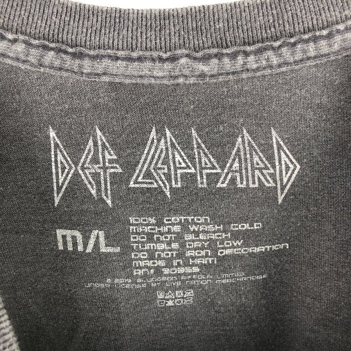 DEF LEPPARD Def Leppard Band T-shirt Band T Men's M size cotton gray type Vintage Second Hand