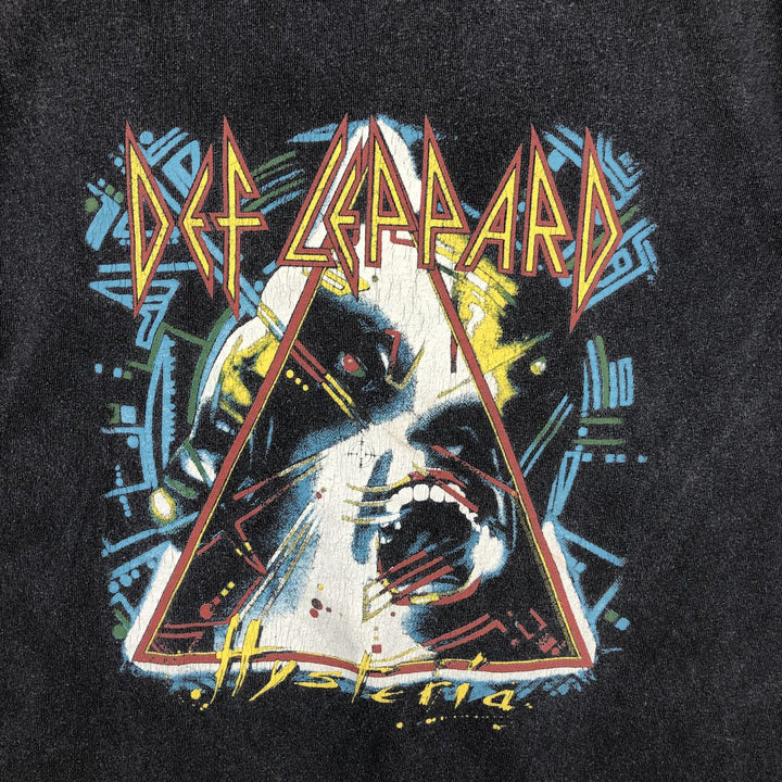 DEF LEPPARD Def Leppard Band T-shirt Band T Men's M size cotton gray type Vintage Second Hand