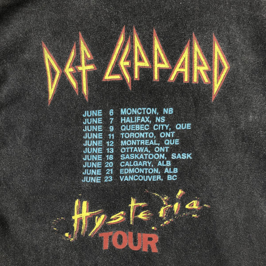 DEF LEPPARD Def Leppard Band T-shirt Band T Men's M size cotton gray type Vintage Second Hand