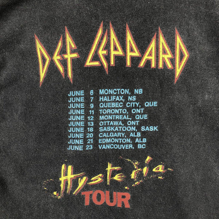 DEF LEPPARD Def Leppard Band T-shirt Band T Men's M size cotton gray type Vintage Second Hand