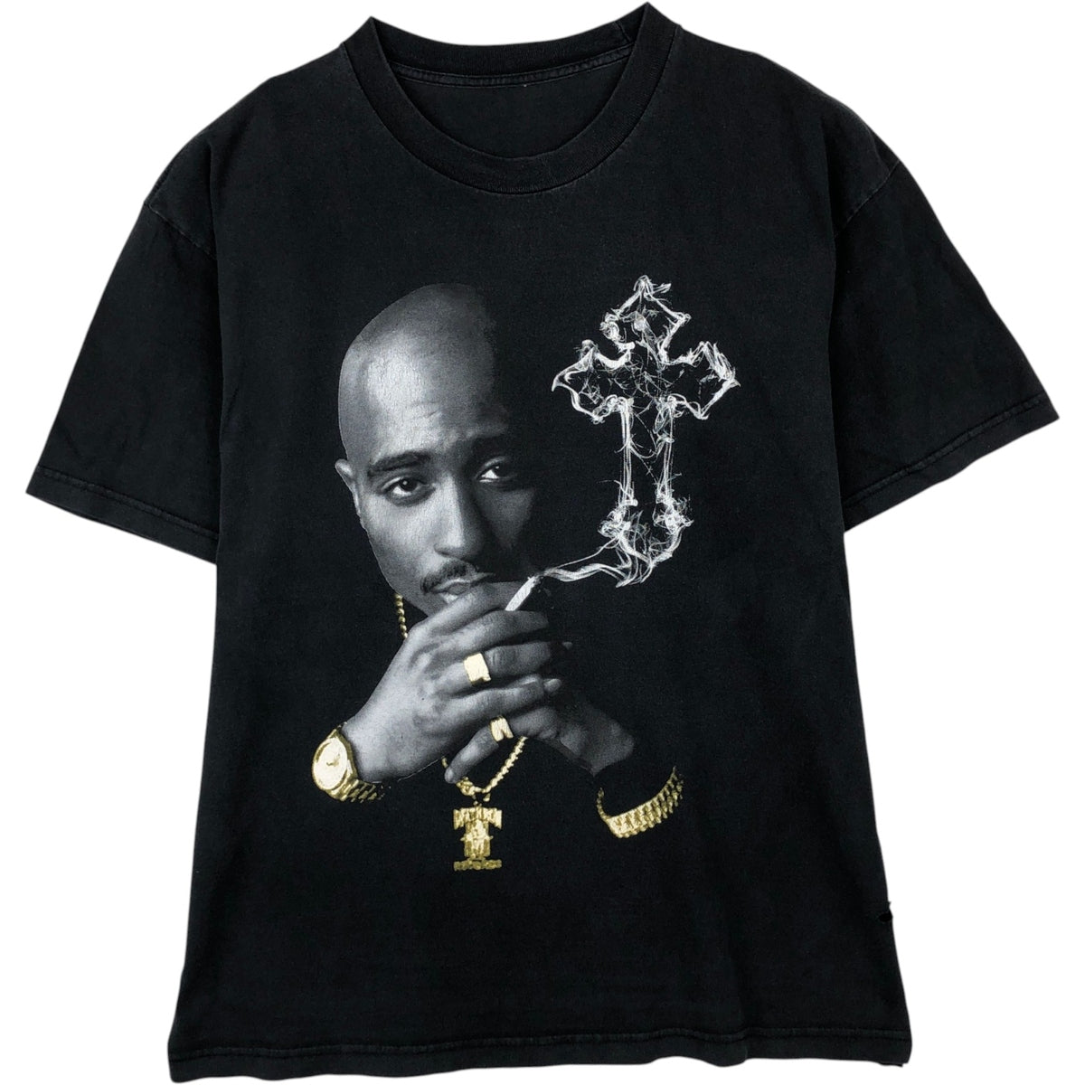 2PAC 激レア　新品未開封 2pac トゥーパック ラップTシャツ ラップT メンズL相当 unclear black
