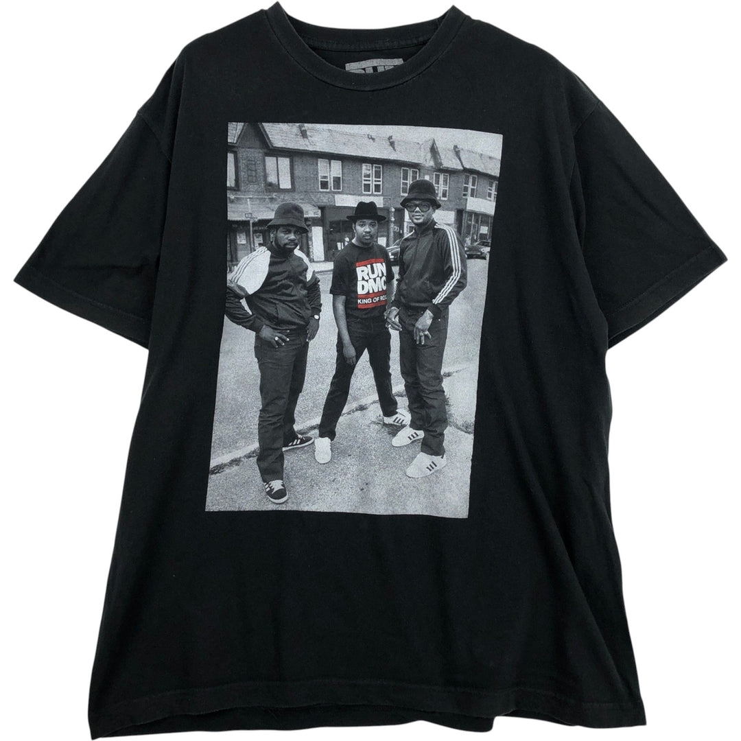 RUN DMC Rap T-Shirt, Men's Size XL (approx.) cotton black type Vintage Second Hand