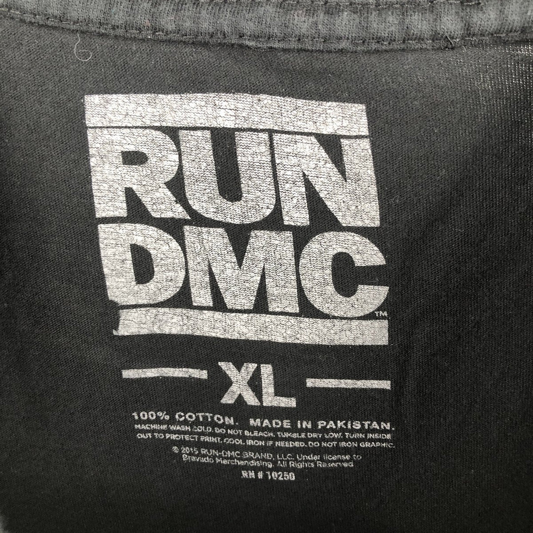 RUN DMC Rap T-Shirt, Men's Size XL (approx.) cotton black type Vintage Second Hand