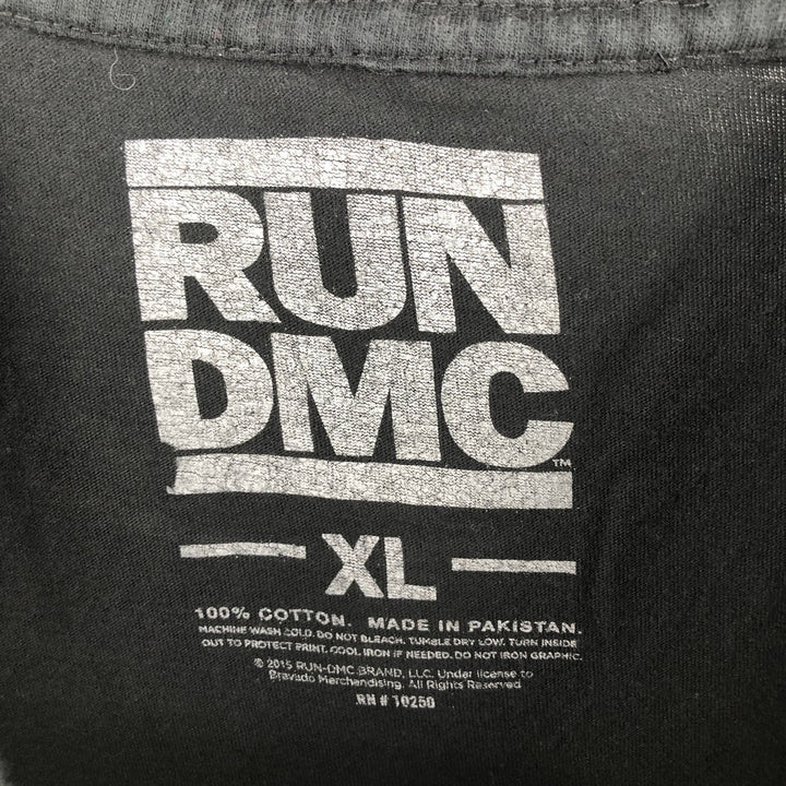 RUN DMC Rap T-Shirt, Men's Size XL (approx.) cotton black type Vintage Second Hand