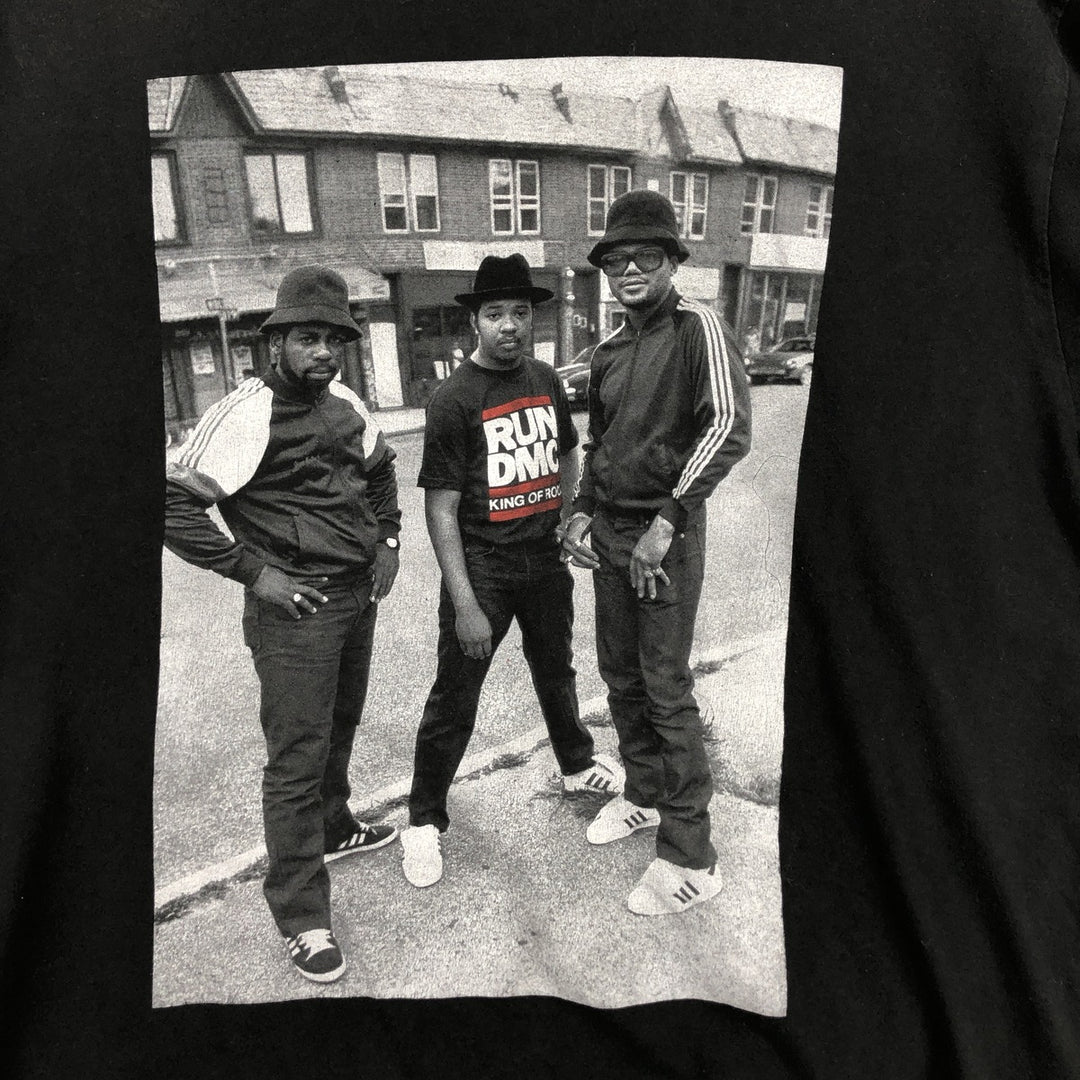RUN DMC Rap T-Shirt, Men's Size XL (approx.) cotton black type Vintage Second Hand