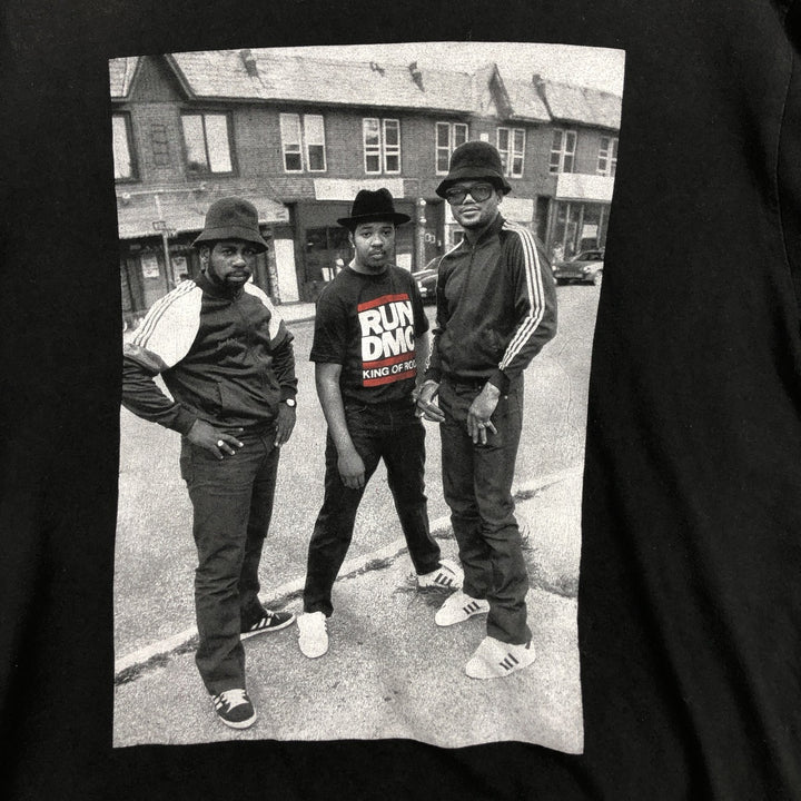 RUN DMC Rap T-Shirt, Men's Size XL (approx.) cotton black type Vintage Second Hand