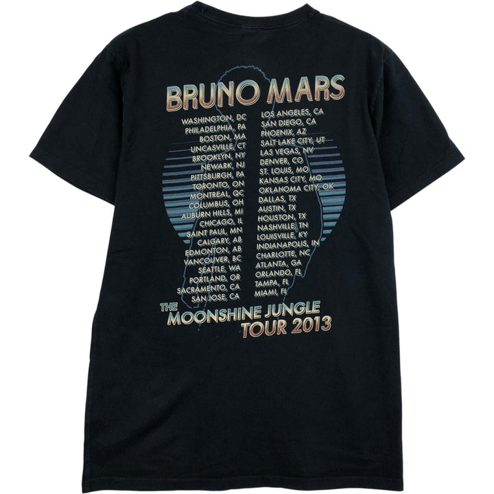 Startee Apparel BRUNO MARS Band T-shirt (Men's size M) cotton black type Vintage Second Hand