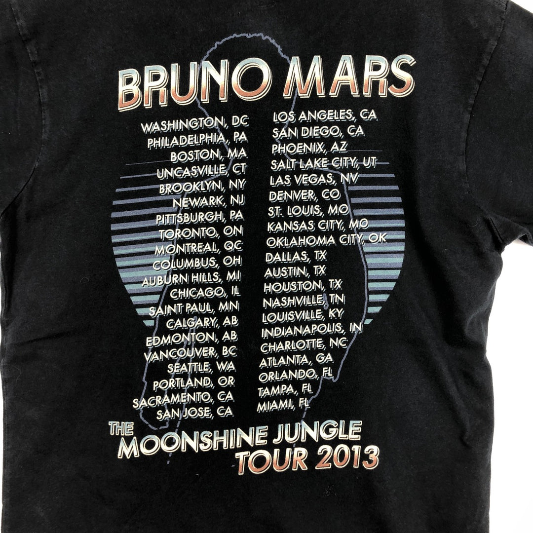 Startee Apparel BRUNO MARS Band T-shirt (Men's size M) cotton black type Vintage Second Hand