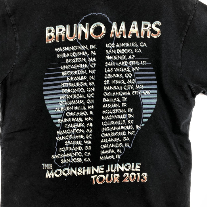 Startee Apparel BRUNO MARS Band T-shirt (Men's size M) cotton black type Vintage Second Hand