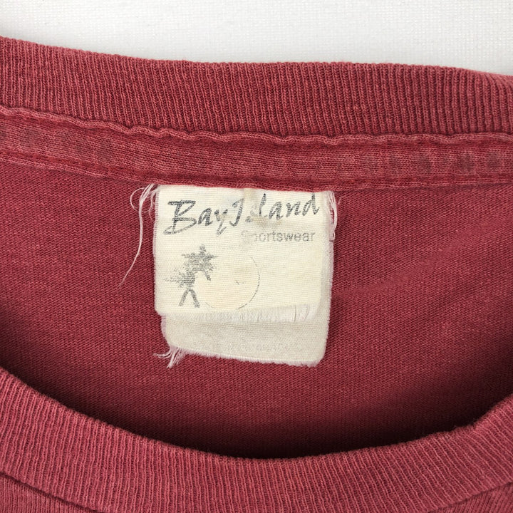 BAY ISLAND RED HOT CHILI PEPPERS Band T-shirt (Men's XL equivalent) cotton red type Vintage Second Hand