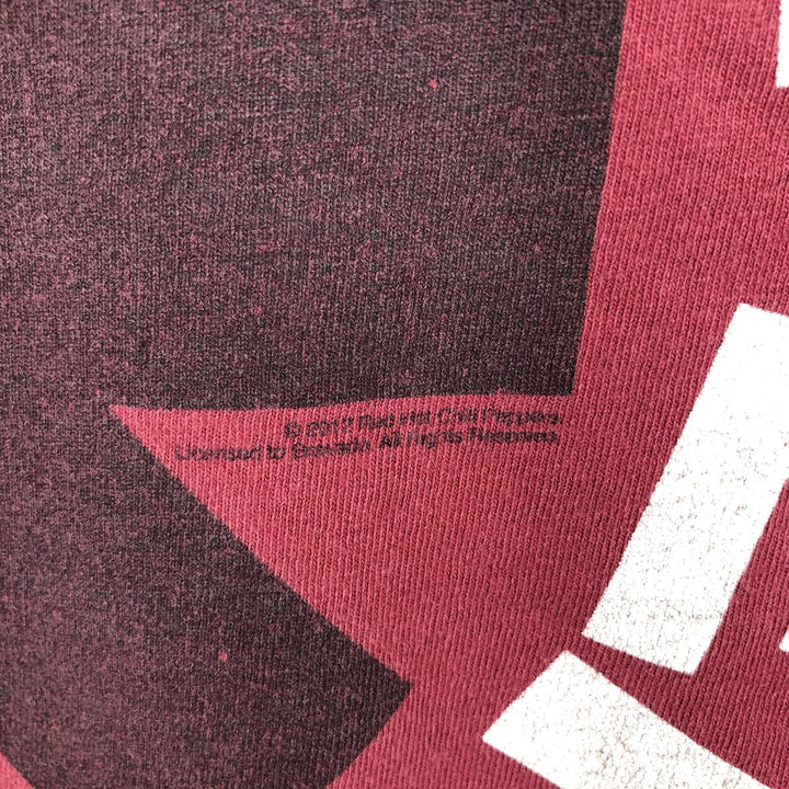 BAY ISLAND RED HOT CHILI PEPPERS Band T-shirt (Men's XL equivalent) cotton red type Vintage Second Hand