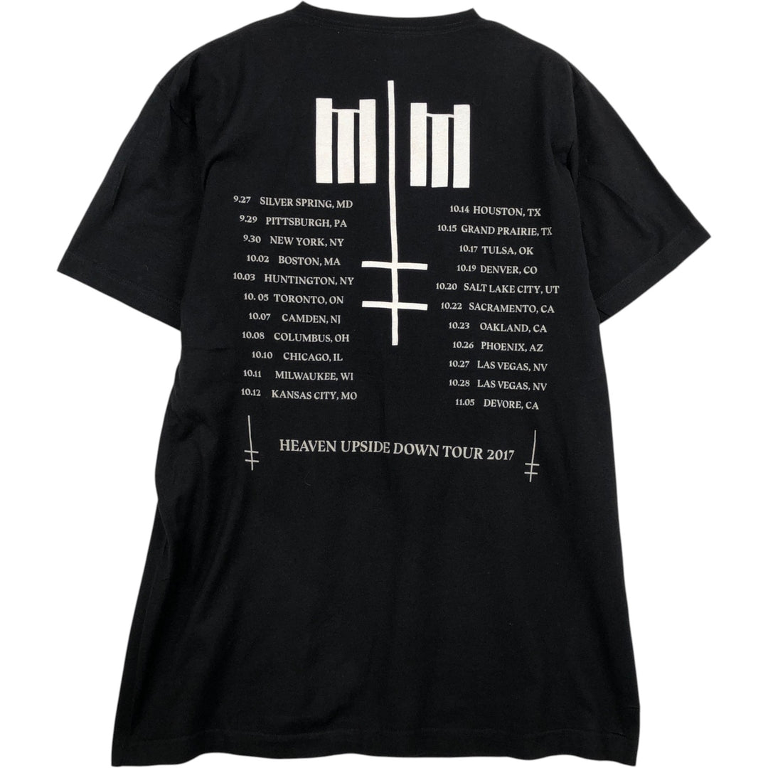 MARILYN MANSON Marilyn Manson Band T-shirt Band T Men's L size cotton black type Vintage Second Hand