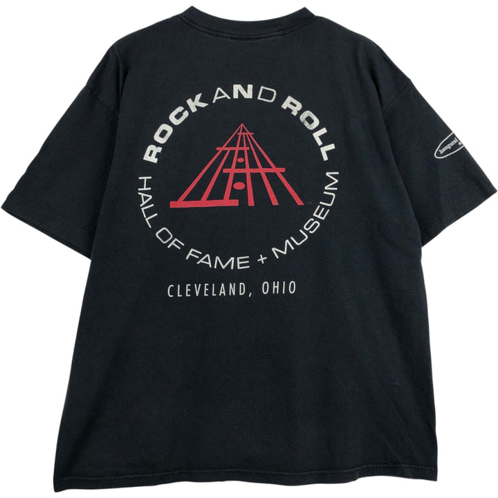 90'S Rock and Roll Hall of Fame Band T-shirt, Men's XL equivalent, Vintage unclear black type Vintage Second Hand
