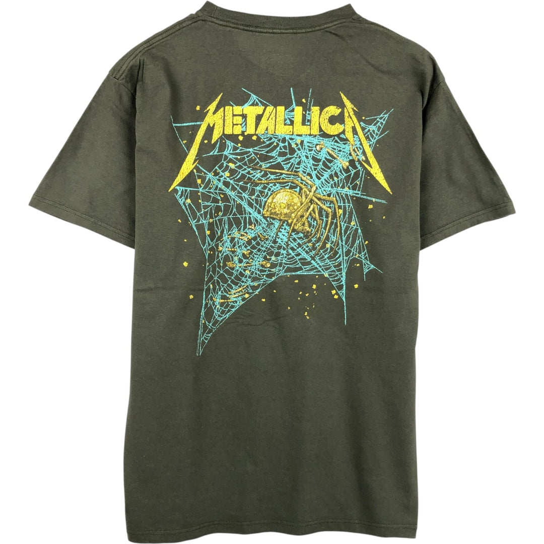 METALLICA Metallica Band T-shirt Band T Men's L size cotton Khaki type Vintage Second Hand