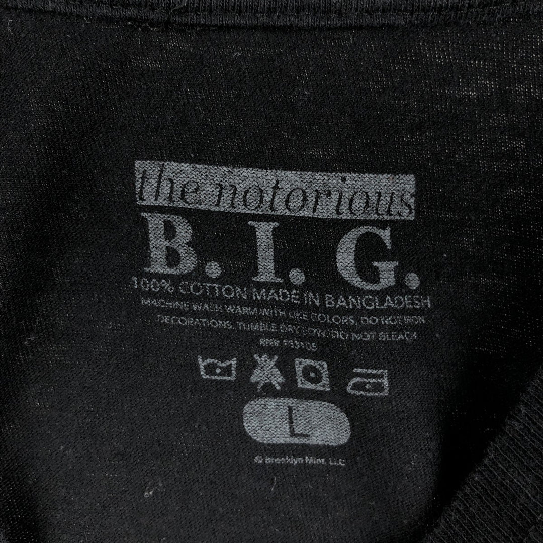 THE NOTORIUS BIG Rap T-shirt, Men's Size L cotton black type Vintage Second Hand