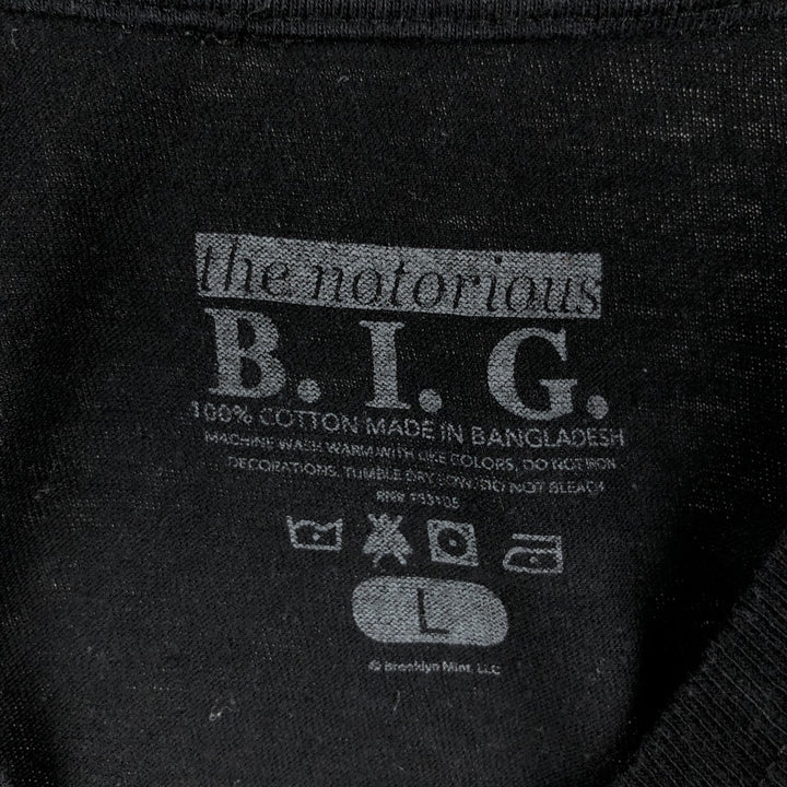 THE NOTORIUS BIG Rap T-shirt, Men's Size L cotton black type Vintage Second Hand
