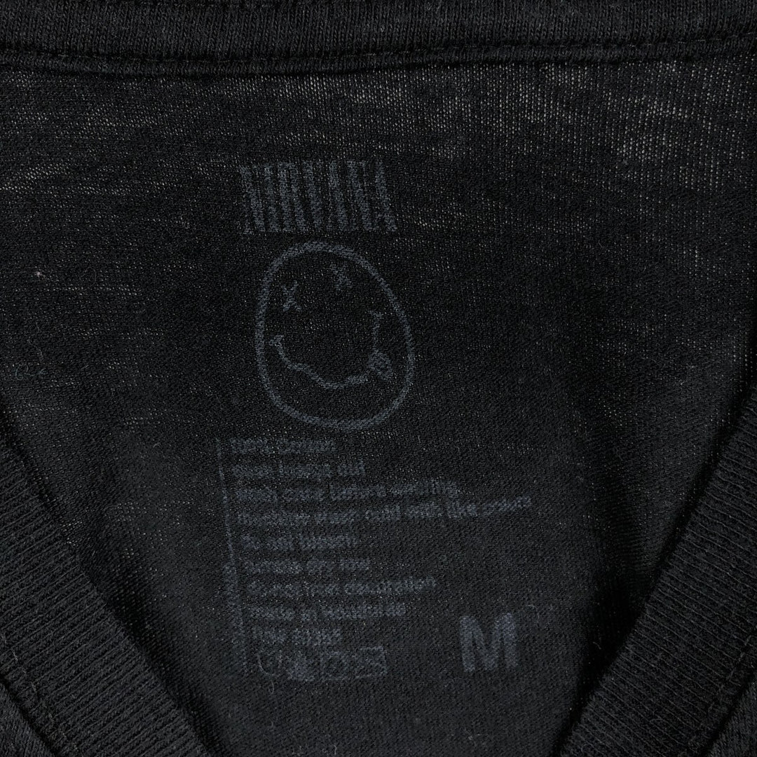 NIRVANA Nirvana Band T-shirt, Band T, Men's M size cotton black type Vintage Second Hand