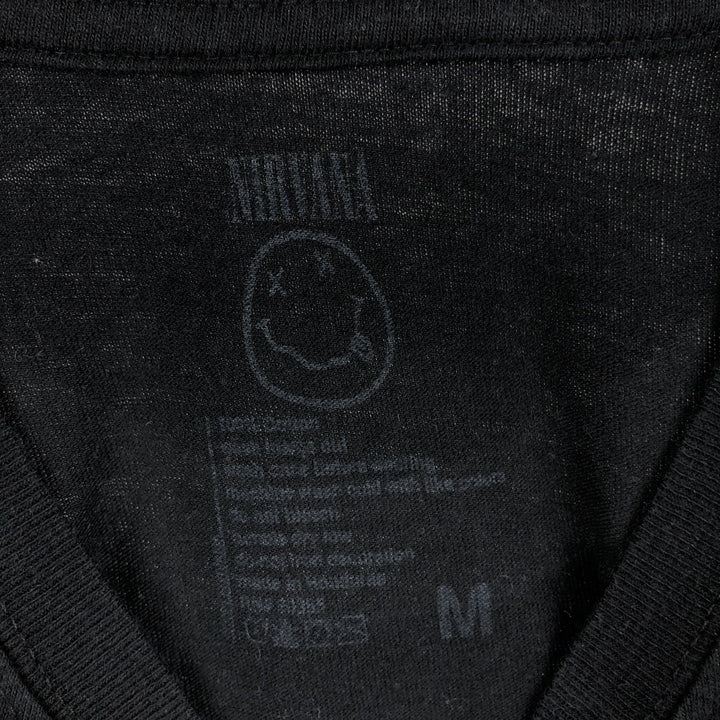 NIRVANA Nirvana Band T-shirt, Band T, Men's M size cotton black type Vintage Second Hand