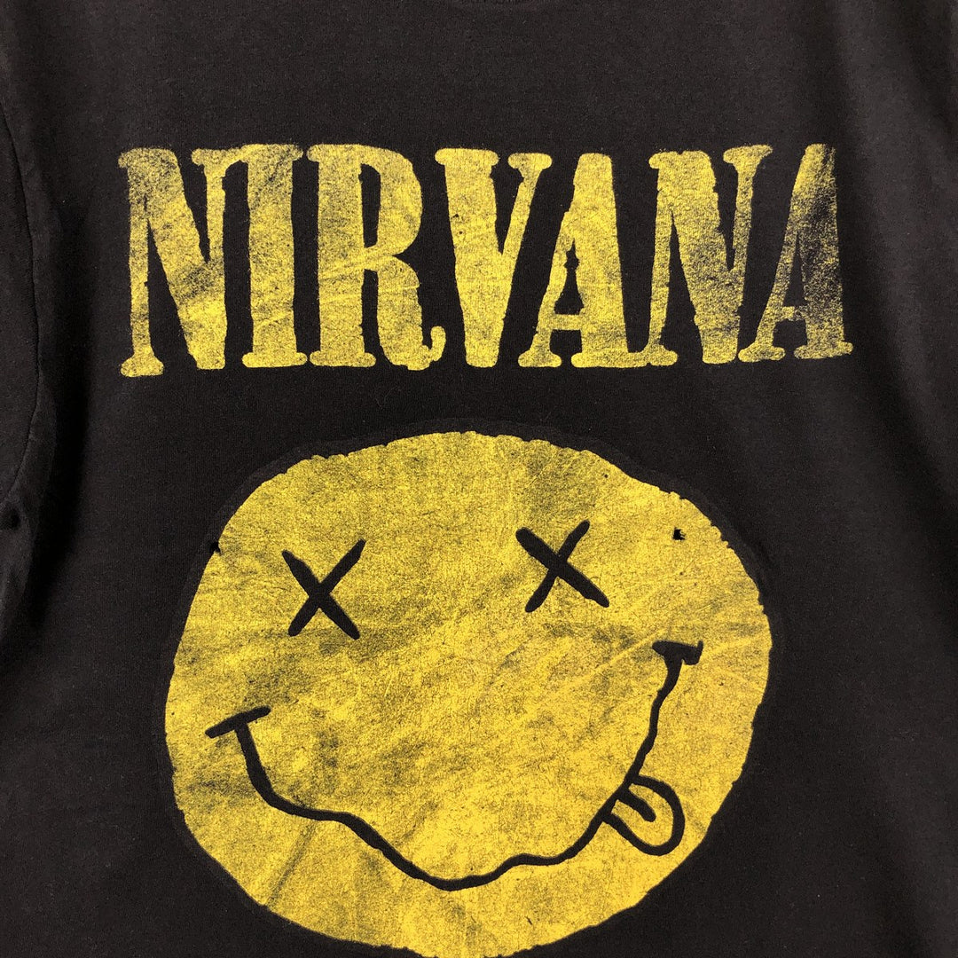 NIRVANA Nirvana Band T-shirt, Band T, Men's M size cotton black type Vintage Second Hand