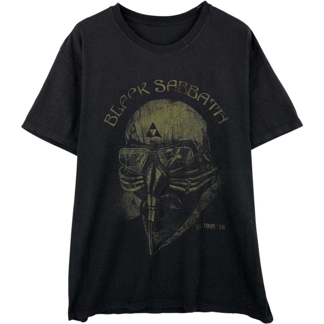 BLACK SABBATH Black Sabbath band T-shirt, band T, men's size L unclear black type Vintage Second Hand