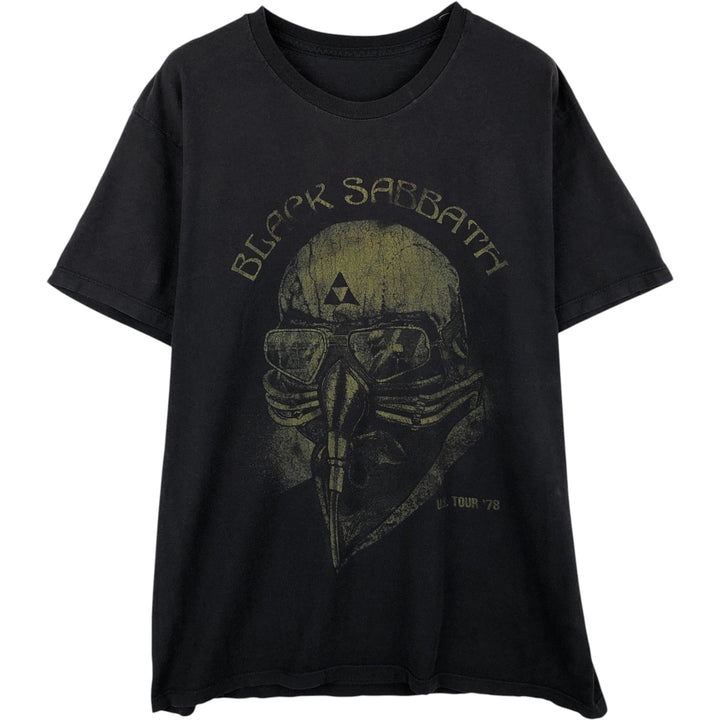 BLACK SABBATH Black Sabbath band T-shirt, band T, men's size L unclear black type Vintage Second Hand