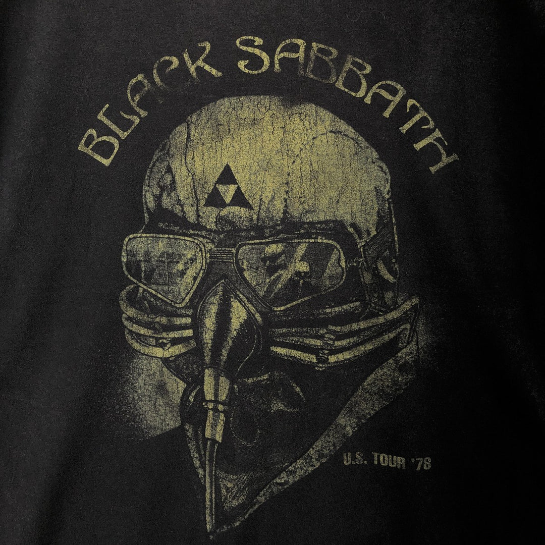 BLACK SABBATH Black Sabbath band T-shirt, band T, men's size L unclear black type Vintage Second Hand