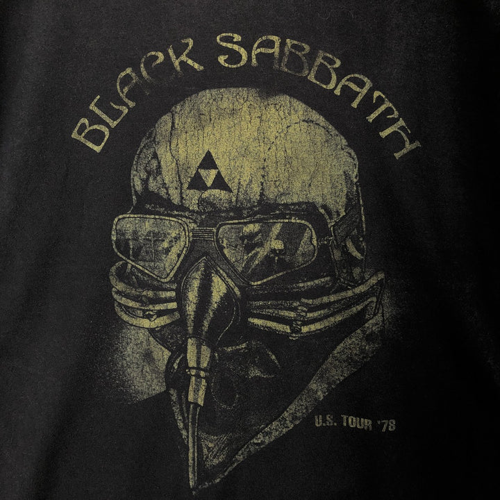 BLACK SABBATH Black Sabbath band T-shirt, band T, men's size L unclear black type Vintage Second Hand