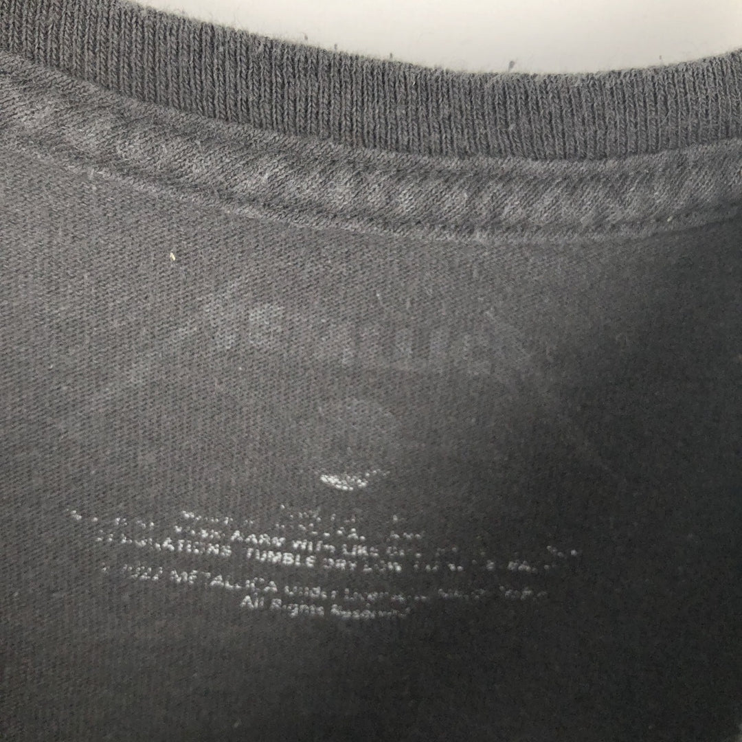 METALLICA RIDE THE LIGHTNING Band T-shirt, Men's L size unclear black type Vintage Second Hand