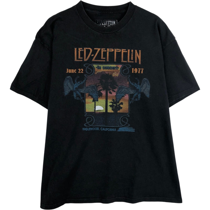 LED ZEPPELIN Led Zeppelin Band T-shirt Band T Men's XL cotton black type Vintage Second Hand