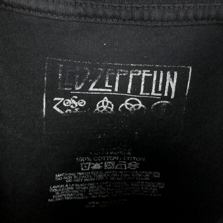 LED ZEPPELIN Led Zeppelin Band T-shirt Band T Men's XL cotton black type Vintage Second Hand
