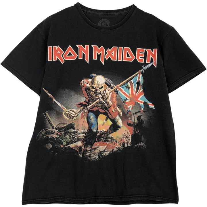IRON MAIDEN Iron Maiden Band T-shirt Band T Men's L size cotton Charcoal Vintage Second Hand