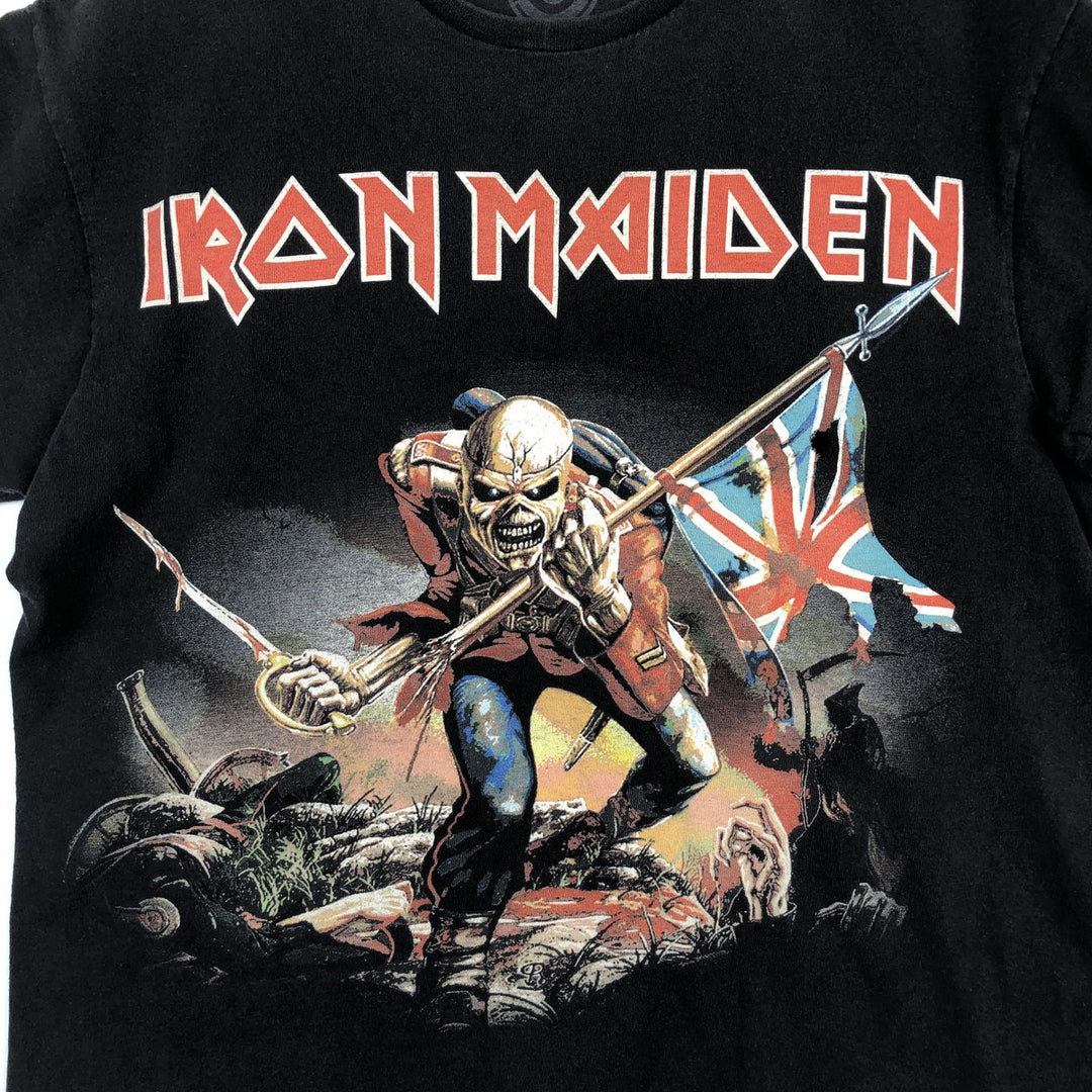 IRON MAIDEN Iron Maiden Band T-shirt Band T Men's L size cotton Charcoal Vintage Second Hand
