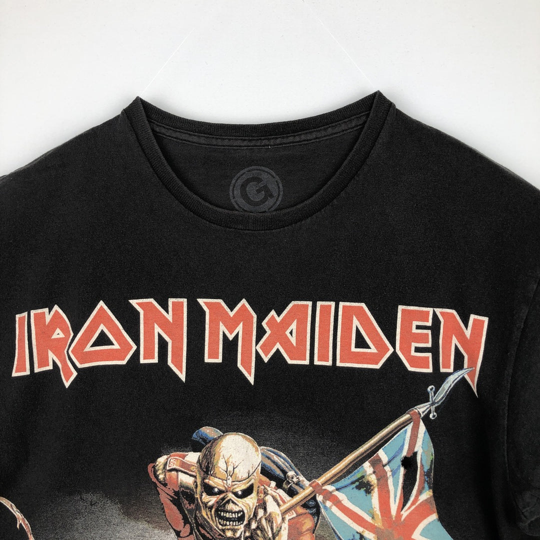 IRON MAIDEN Iron Maiden Band T-shirt Band T Men's L size cotton Charcoal Vintage Second Hand