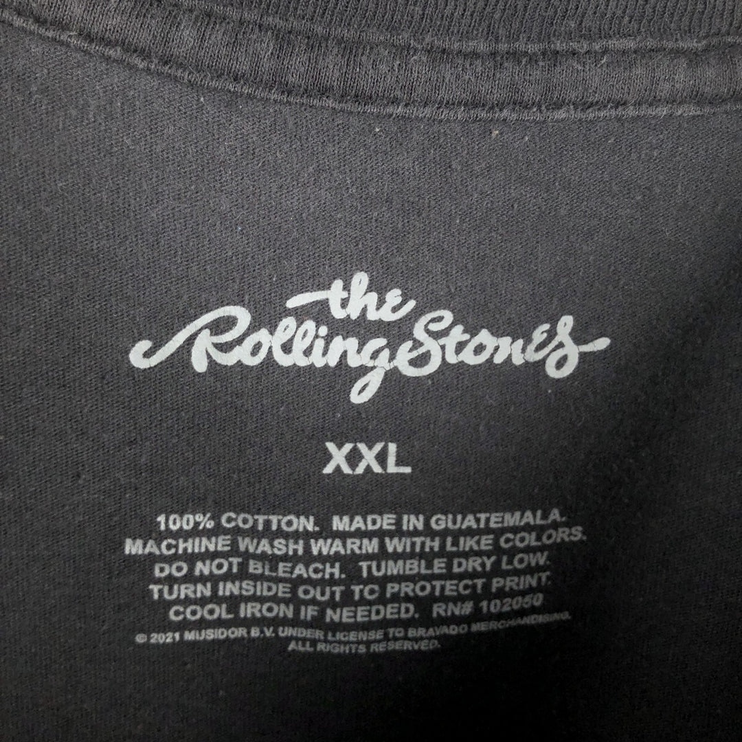 The Rolling Stones Band T-Shirt, Men's XXL cotton black type Vintage Second Hand