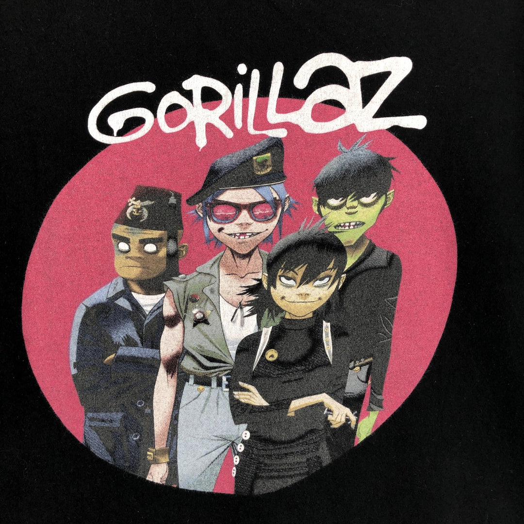 GORILLAZ Gorillaz band T-shirt, men's size M unclear black type Vintage Second Hand