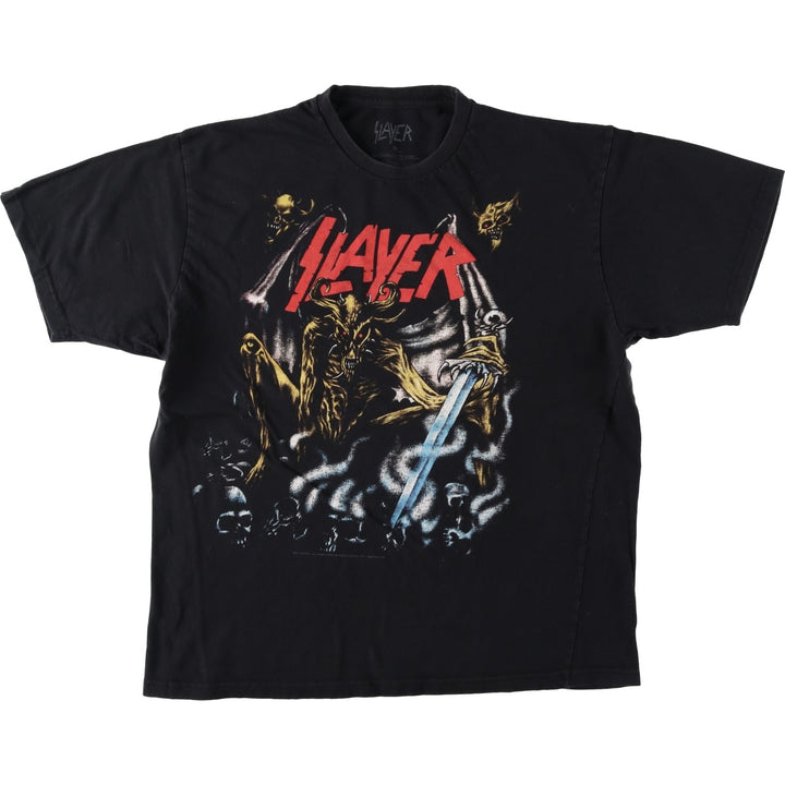 SLAYER Band T-shirt, Men's XL size cotton black type Vintage Second Hand