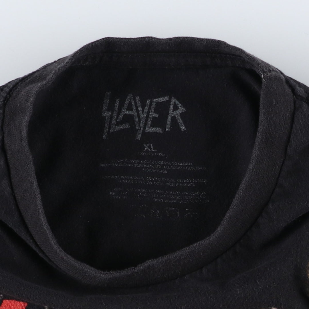 SLAYER Band T-shirt, Men's XL size cotton black type Vintage Second Hand
