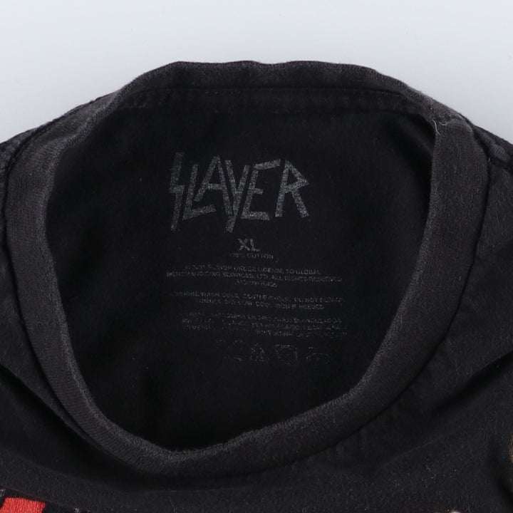 SLAYER Band T-shirt, Men's XL size cotton black type Vintage Second Hand