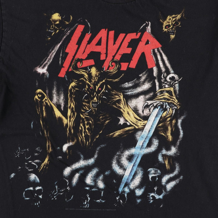 SLAYER Band T-shirt, Men's XL size cotton black type Vintage Second Hand