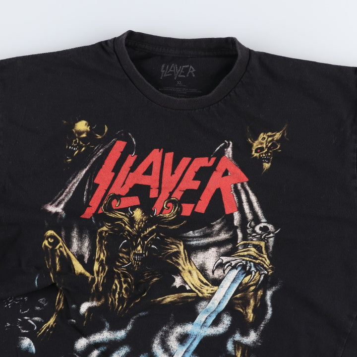 SLAYER Band T-shirt, Men's XL size cotton black type Vintage Second Hand