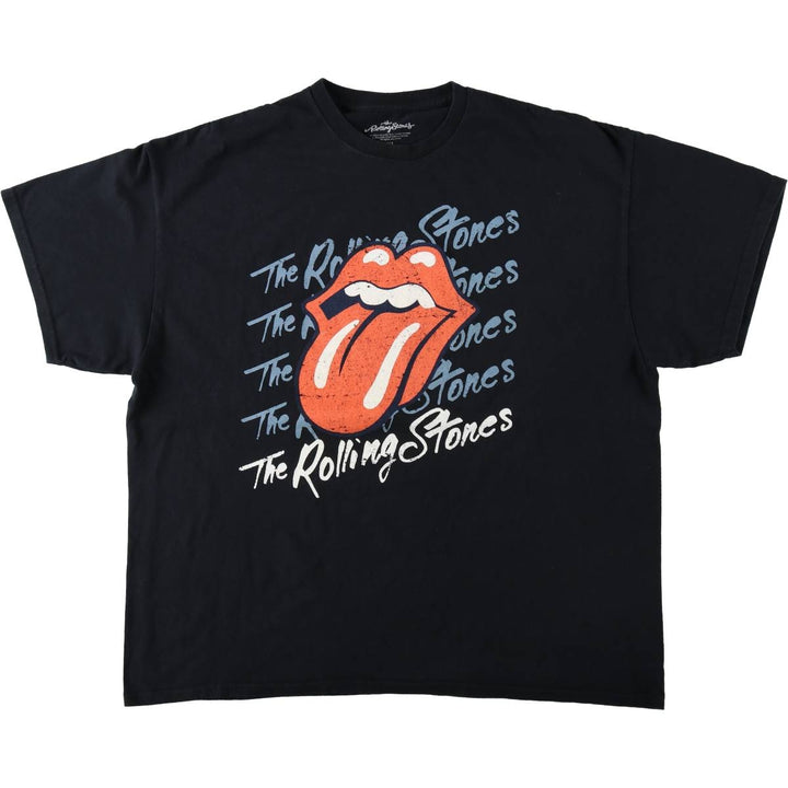 The Rolling Stones Band T-shirt, Men's XL cotton black type Vintage Second Hand