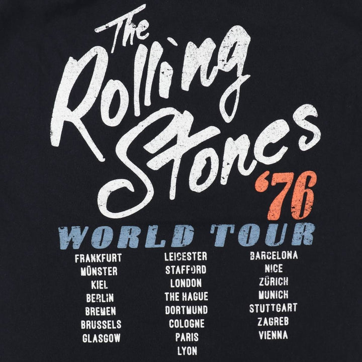 The Rolling Stones Band T-shirt, Men's XL cotton black type Vintage Second Hand