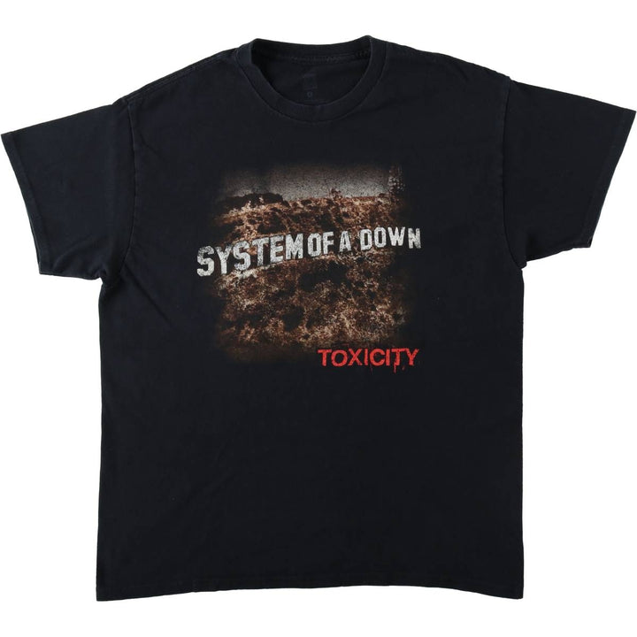System of a Down Band T-shirt, Men's L size cotton black type Vintage Second Hand