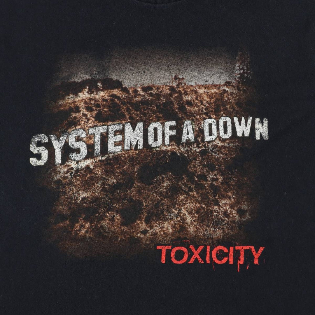 System of a Down Band T-shirt, Men's L size cotton black type Vintage Second Hand