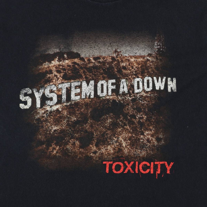System of a Down Band T-shirt, Men's L size cotton black type Vintage Second Hand