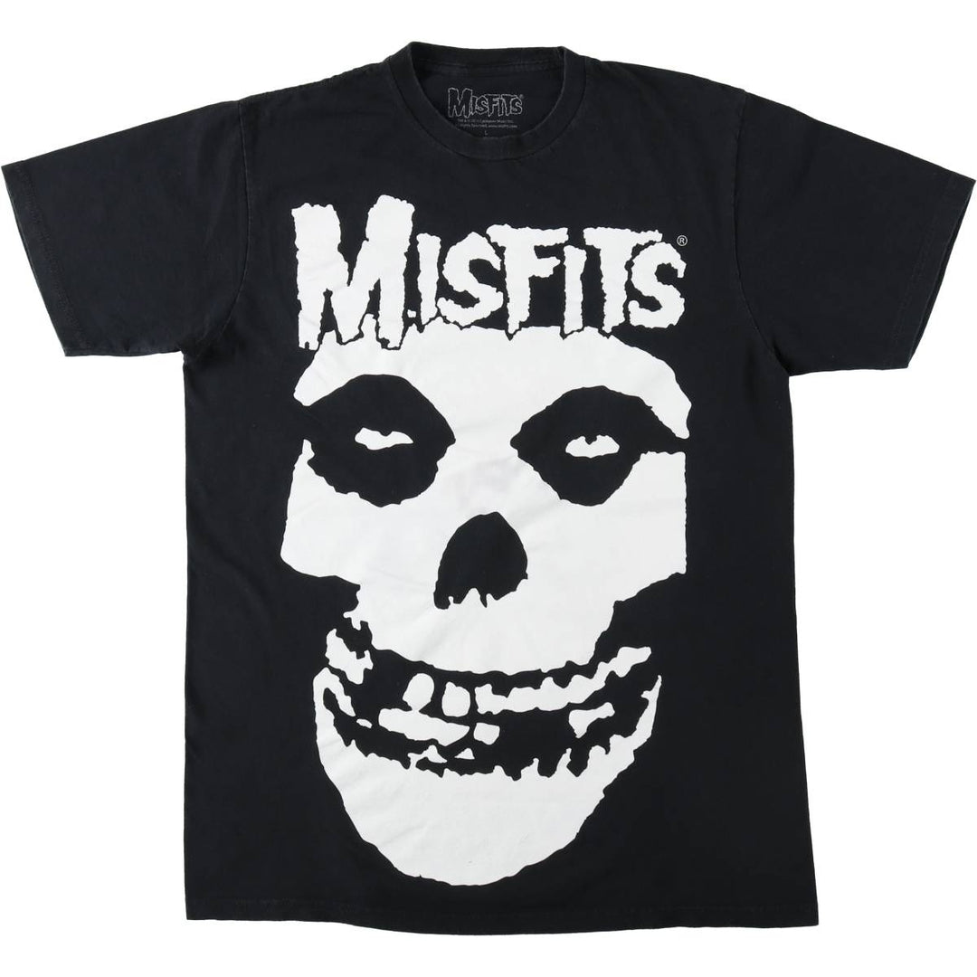 MISFITS Misfits Band T-shirt, Band T, Men's L size cotton black type Vintage Second Hand