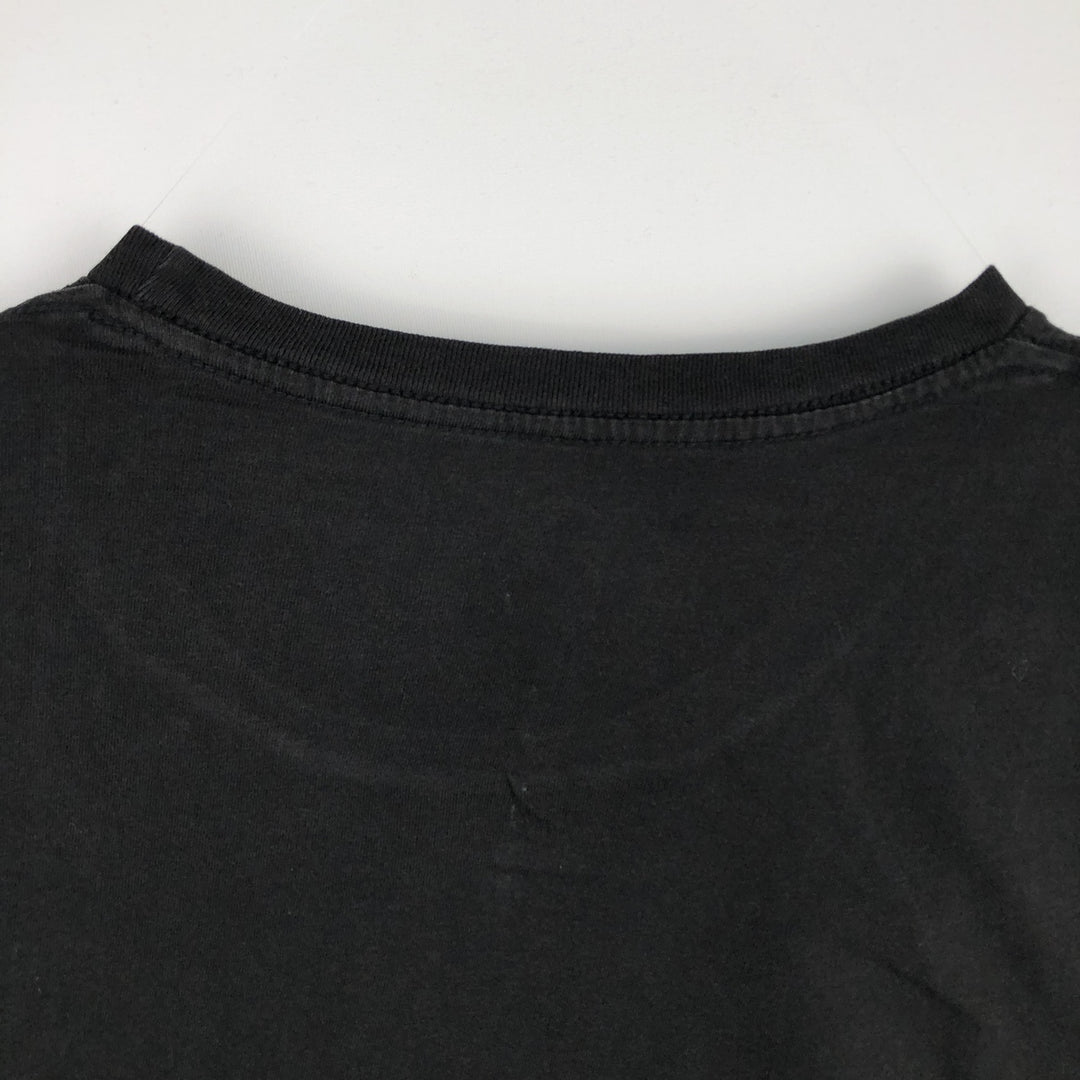 RUSH Band T-shirt, Men's L size cotton black type Vintage Second Hand