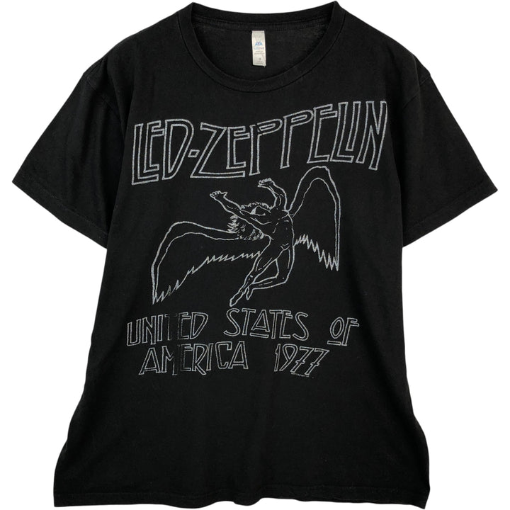 MILLTEX LED ZEPPELIN Band T-shirt (Men's size M) cotton black type Vintage Second Hand